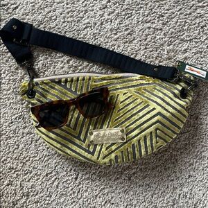 Velvet Printed Belt Bag or Sling Bag 5.5 X 13